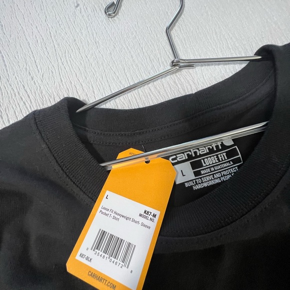 Car hartt black men’s t-shirt with side pocket - Picture 3 of 3